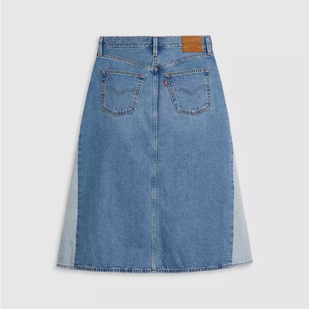 Levi's Blue Asymmetrical Pencil Midi Skirt
